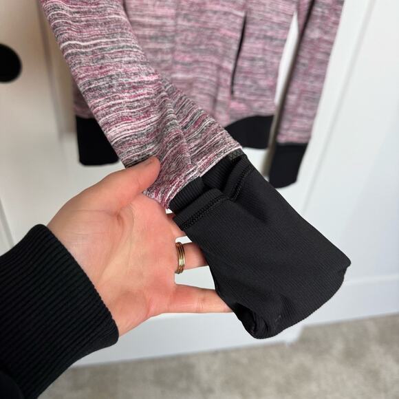 Lululemon Runderful 1/2 Zip Space Dye Camo Berry Rumble Multi Rulu Size 6 - Picture 5 of 7